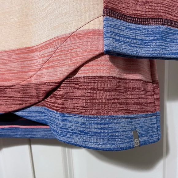 Talbots Zip Mock Neck Striped Sports Stretch Pullover Top Sz 1X - Picture 5 of 10